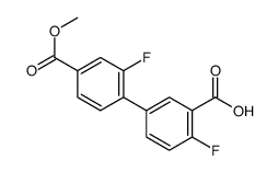 2-fluoro-5-(2-fluoro-4-methoxycarbonylphenyl)benzoic acid Structure