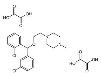1-[2-[(2-chlorophenyl)-(3-chlorophenyl)methoxy]ethyl]-4-methylpiperazine,oxalic acid Structure