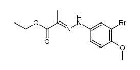 ethyl 2-(2-(3-bromo-4-methoxyphenyl)hydrazono)propanoate结构式