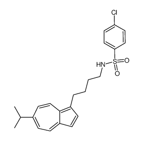 4-chloro-N-(4-(6-isopropylazulen-1-yl)butyl)benzenesulfonamide结构式