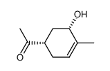 Ethanone, 1-(5-hydroxy-4-methyl-3-cyclohexen-1-yl)-, (1S-cis)- (9CI) structure