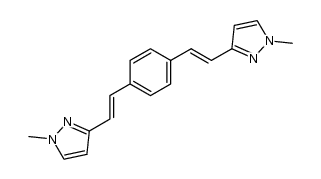 trans,trans-1,4-bis[2-(1-methylpyrazol-3-yl)vinyl]benzene Structure