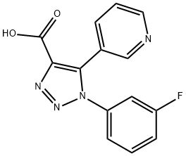 1-(3-fluorophenyl)-5-pyridin-3-yl-1H-1,2,3-triazole-4-carboxylic acid结构式