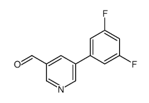 5-(3,5-difluorophenyl)pyridine-3-carbaldehyde结构式