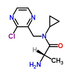 N-[(3-Chloro-2-pyrazinyl)methyl]-N-cyclopropylalaninamide结构式