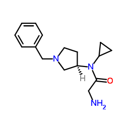 N-[(3R)-1-Benzyl-3-pyrrolidinyl]-N-cyclopropylglycinamide Structure