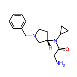 N-[(3S)-1-Benzyl-3-pyrrolidinyl]-N-cyclopropylglycinamide结构式