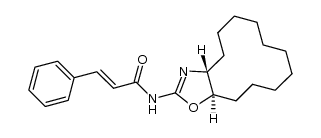 N-trans-cinnamoyl 2-amino-3a,4,5,6,7,8,9,10,11,12,13,13a-dodecahydrocyclododeca[d]oxazole结构式
