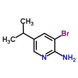 3-Bromo-5-isopropyl-2-pyridinamine结构式