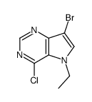 7-bromo-4-chloro-5-ethylpyrrolo[3,2-d]pyrimidine结构式