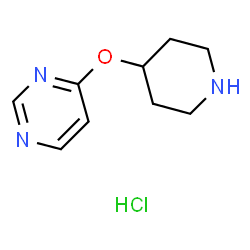 4-(Piperidin-4-yloxy)pyrimidine hydrochloride结构式