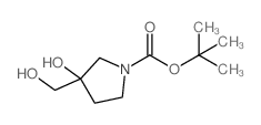 3-羟基-3-(羟基甲基)吡咯烷-1-羧酸叔丁酯结构式