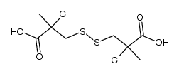 3,3'-disulfanediylbis(2-chloro-2-methylpropanoic acid)结构式