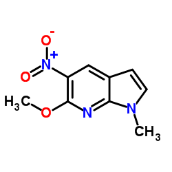6-Methoxy-1-methyl-5-nitro-1H-pyrrolo[2,3-b]pyridine结构式