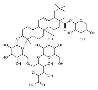 3-O-glucopyranosyl(1-2)glucuronopyranosyl(1-6)glucopyranosyl 28-O-xylopyranosylolean-12-en-28-oic acid ester picture