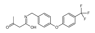 3-oxo-N-[[4-[4-(trifluoromethyl)phenoxy]phenyl]methyl]butanamide Structure