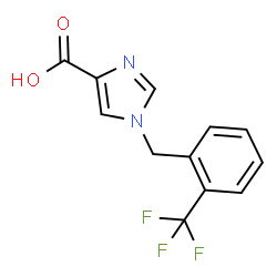 1-(2-(trifluoromethyl)benzyl)-1H-imidazole-4-carboxylic acid结构式