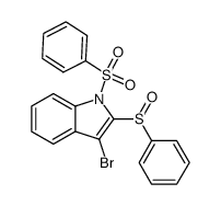 3-bromo-2-phenylsulfinyl-1-phenylsulfonylindole结构式