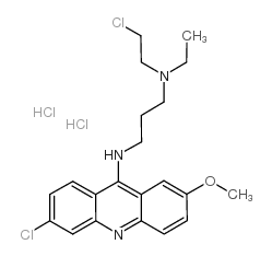 6-CHLORO-9-[3-N-(2-CHLOROETHYL)ETHYLAMINO]PROPYLAMINO-2-METHOXYACRIDINE DIHYDROCHLORIDE structure