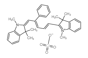 1,3,3-trimethyl-2-[2-phenyl-5-(1,3,3-trimethylindol-1-ium-2-yl)penta-2,4-dienylidene]indole,perchlorate Structure