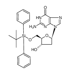 5'-O-tert-butyldiphenylsilyl-2'-deoxyguanosine结构式