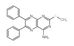 4-Pteridinamine,2-(methylthio)-6,7-diphenyl-结构式