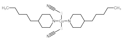 Copper,bis(4-pentylpyridine)bis(thiocyanato-S)- (9CI) structure