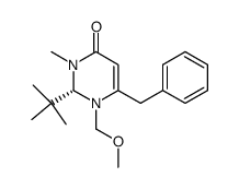 (S)-6-benzyl-2-tert-butyl-1-methoxymethyl-3-methyl-2,3-dihydro-4(1H)-pyrimidinone Structure