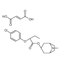 (E)-but-2-enedioic acid,(8-methyl-8-azabicyclo[3.2.1]octan-3-yl) (2R)-2-(4-chlorophenoxy)butanoate结构式