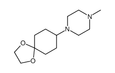 1-甲基-4-(1,4-二噁螺[4.5]-8-癸基)哌嗪结构式