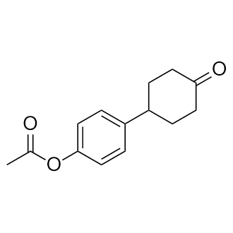 4-(4-Oxocyclohexyl)phenyl acetate Structure