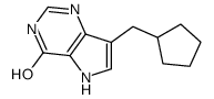 7-(cyclopentylmethyl)-1,5-dihydropyrrolo[3,2-d]pyrimidin-4-one结构式