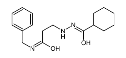 N-benzyl-3-[2-(cyclohexanecarbonyl)hydrazinyl]propanamide结构式