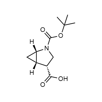 (1S,4R,5S)-2-(叔丁氧基羰基)-2-氮杂双环[3.1.0]己烷-4-羧酸结构式