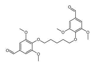 4-[5-(4-formyl-2,6-dimethoxyphenoxy)pentoxy]-3,5-dimethoxybenzaldehyde结构式