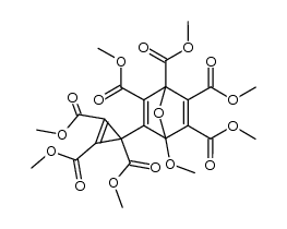 tetramethyl 4-methoxy-5-[1,2,3-tris(methoxycarbonyl)-2-cyclopropen-1-yl]-7-oxabicyclo[2.2.1]hepta-2,5-diene-1,2,3,6-tetracarboxylate结构式