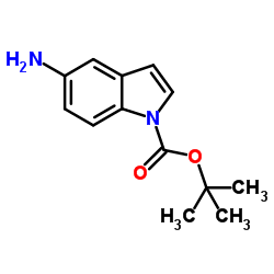 1-Boc-5-氨基吲哚结构式