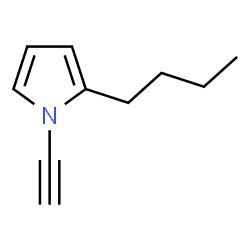 1H-Pyrrole, 2-butyl-1-ethynyl- (9CI) Structure