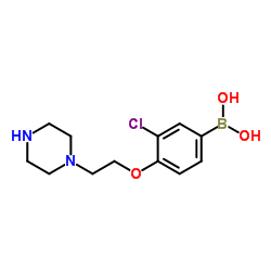 (3-chloro-4-(2-(piperazin-1-yl)ethoxy)phenyl)boronic acid picture