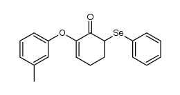 6-(phenylselanyl)-2-(m-tolyloxy)cyclohex-2-enone结构式
