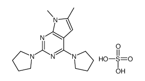 8,9-dimethyl-3,5-dipyrrolidin-1-yl-2,4,9-triazabicyclo[4.3.0]nona-2,4, 7,10-tetraene, sulfuric acid结构式
