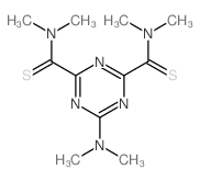 1,3,5-Triazine-2,4-dicarbothioamide,6-(dimethylamino)-N2,N2,N4,N4-tetramethyl- Structure