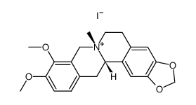 (-)-(7S,13aS)-cis-N-methyl-7,8,13,13a-tetrahydroberberinium iodide结构式