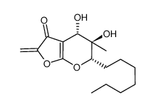 (4S,5R,6S)-6-heptyl-5,6-dihydro-4,5-dihydroxy-5-methyl-2-methylene-4H-furo[2,3-b]pyran-3(2H)-one结构式