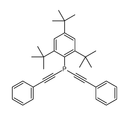 bis(2-phenylethynyl)-(2,4,6-tritert-butylphenyl)phosphane Structure