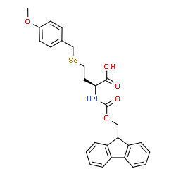 (S)-2-((((9H-Fluoren-9-yl)methoxy)carbonyl)amino)-4-((4-methoxybenzyl)selanyl)butanoic acid Structure