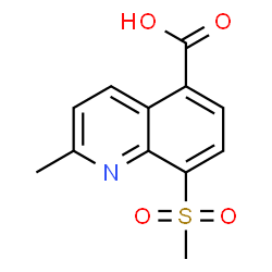 5-Quinolinecarboxylic acid,2-methyl-8-(methylsulfonyl)-结构式