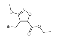 ethyl 4-(bromomethyl)-3-methoxyisoxazole-5-carboxylate结构式