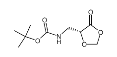 Carbamic acid, [[(4R)-5-oxo-1,3-dioxolan-4-yl]methyl]-, 1,1-dimethylethyl ester结构式