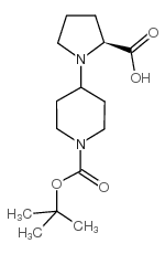 L-N-[(4-BOC)哌啶]脯氨酸结构式